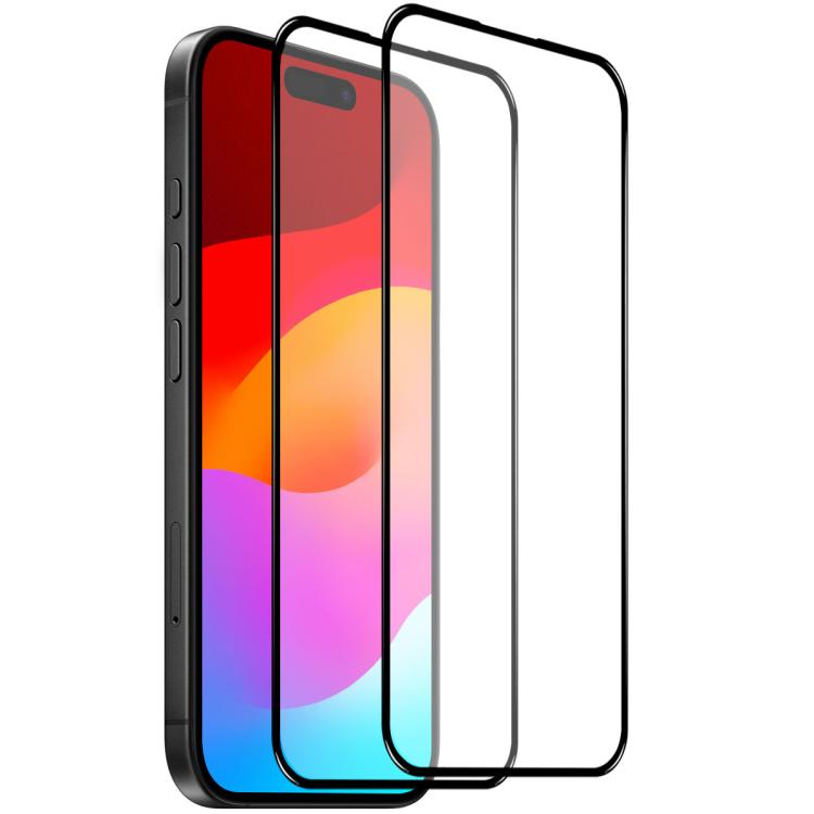 2 قطع من فيلم زجاج مقسى بطبعة حريرية كاملة الغراء 0.3 مم A++ من NORTHJO، لهواتف iPhone 17 Pro Max، iPhone 17 Pro، iPhone 17، iPhone Air