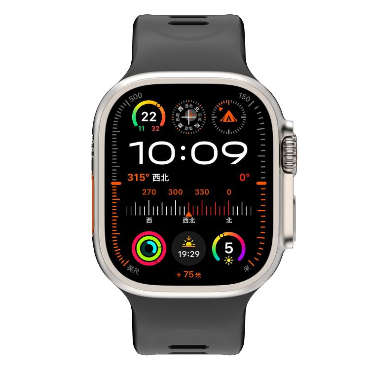 Explorer Silicone Watch Band, For Apple Watch 46mm / 49mm / 45mm / 44mm