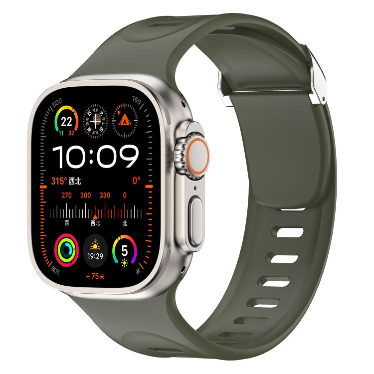 Explorer Silicone Watch Band, For Apple Watch 46mm / 49mm / 45mm / 44mm