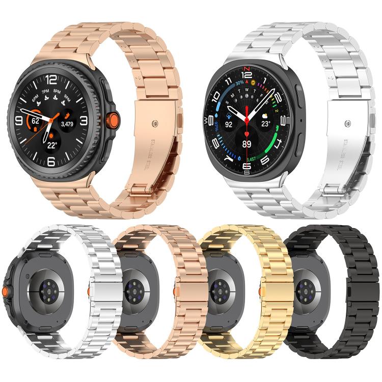 Slim Three Beads Stainless Steel Watch Band, For Samsung Galaxy Watch8 / Watch8 Classic