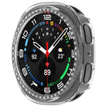 Single Row Diamond Half Coverage Hollow PC Watch Case, For Samsung Galaxy Watch 8 44mm, For Samsung Galaxy Watch 8 40mm