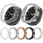 Single Row Diamond Half Coverage Hollow PC Watch Case, For Samsung Galaxy Watch 8 44mm, For Samsung Galaxy Watch 8 40mm