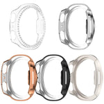 Single Row Diamond Half Coverage Hollow PC Watch Case, For Samsung Galaxy Watch 8 44mm, For Samsung Galaxy Watch 8 40mm
