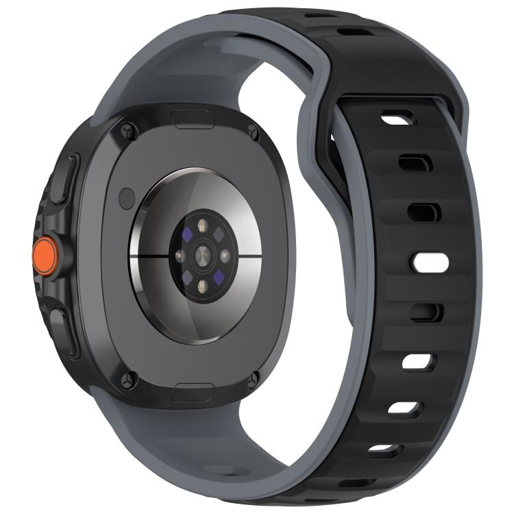 Reverse Buckle Two Color Silicone Watch Band, For Samsung Galaxy Watch8 / Watch8 Classic