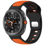 Reverse Buckle Two Color Silicone Watch Band, For Samsung Galaxy Watch8 / Watch8 Classic