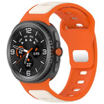 Reverse Buckle Two Color Silicone Watch Band, For Samsung Galaxy Watch8 / Watch8 Classic