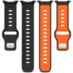 Reverse Buckle Two Color Silicone Watch Band, For Samsung Galaxy Watch8 / Watch8 Classic