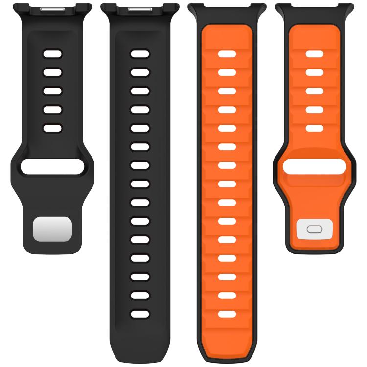 Reverse Buckle Two Color Silicone Watch Band, For Samsung Galaxy Watch8 / Watch8 Classic