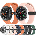 Folding Magnetic Buckle Silicone Watch Band, For Samsung Galaxy Watch8 / Watch8 Classic