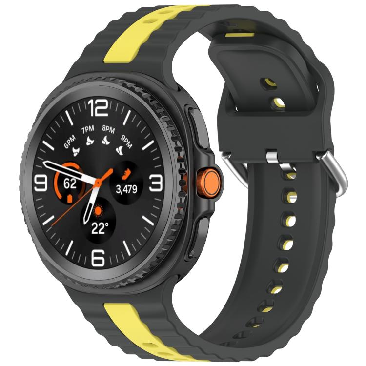 Vertical Two Color Silicone Watch Band, For Samsung Galaxy Watch8 / Watch8 Classic