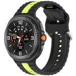 Vertical Two Color Silicone Watch Band, For Samsung Galaxy Watch8 / Watch8 Classic
