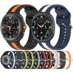 Vertical Two Color Silicone Watch Band, For Samsung Galaxy Watch8 / Watch8 Classic