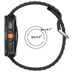 Vertical Two Color Silicone Watch Band, For Samsung Galaxy Watch8 / Watch8 Classic