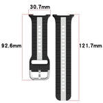 Vertical Two Color Silicone Watch Band, For Samsung Galaxy Watch8 / Watch8 Classic