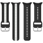 Vertical Two Color Silicone Watch Band, For Samsung Galaxy Watch8 / Watch8 Classic