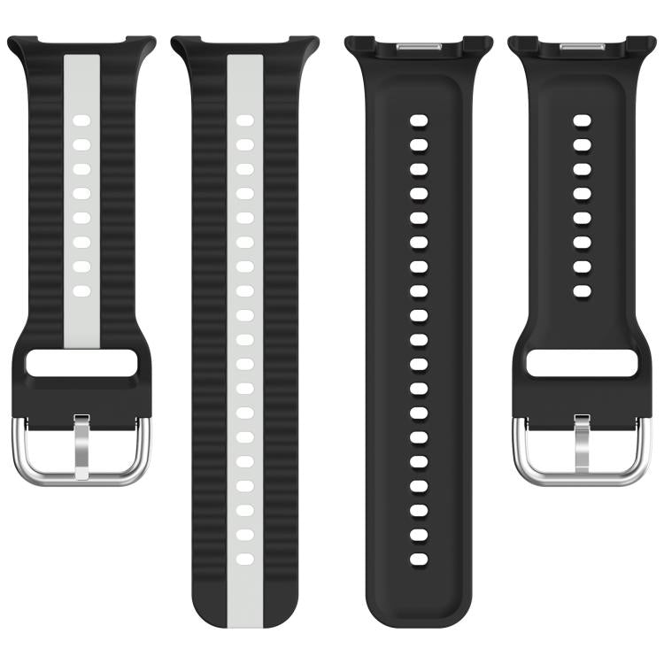 Vertical Two Color Silicone Watch Band, For Samsung Galaxy Watch8 / Watch8 Classic