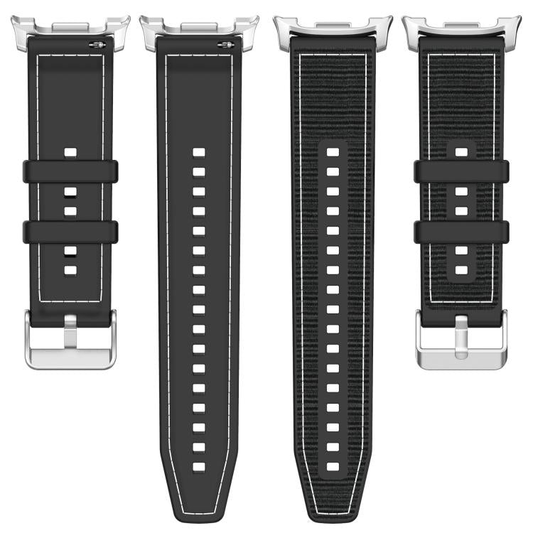 Hybrid Nylon Braid Silicone Watch Band, For Samsung Galaxy Watch8 / Watch8 Classic