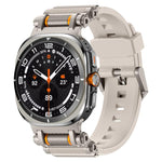 Metal Watch Connector Silicone Watch Band, For Samsung Galaxy Watch Ultra 47mm / Ultra 2025