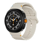 Wavy Grain Stitched Color Buckle Silicone Watch Band, For Samsung Galaxy Watch8 / Watch8 Classic