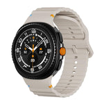 Wavy Grain Stitched Color Buckle Silicone Watch Band, For Samsung Galaxy Watch8 / Watch8 Classic