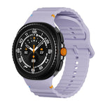 Wavy Grain Stitched Color Buckle Silicone Watch Band, For Samsung Galaxy Watch8 / Watch8 Classic