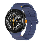 Wavy Grain Stitched Color Buckle Silicone Watch Band, For Samsung Galaxy Watch8 / Watch8 Classic