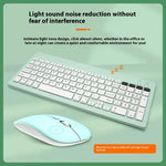 2858+030 Rechargeable Wireless Bluetooth Keyboard Silent Mouse Set with 800/1200/1600 DPI