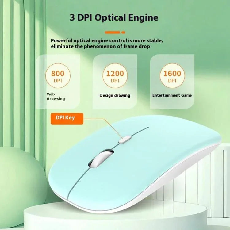 2858+030 Rechargeable Wireless Bluetooth Keyboard Silent Mouse Set with 800/1200/1600 DPI