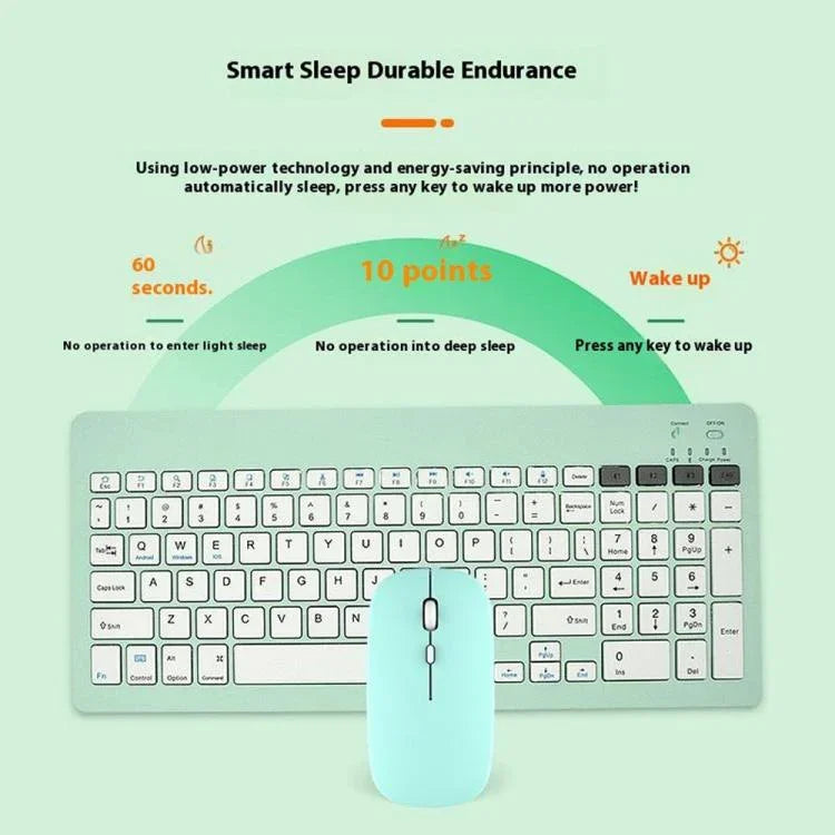 2858+030 Rechargeable Wireless Bluetooth Keyboard Silent Mouse Set with 800/1200/1600 DPI