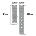 Marine Silver Buckle Silicone Watch Band, For Samsung Galaxy Watch 7 40 / 44mm