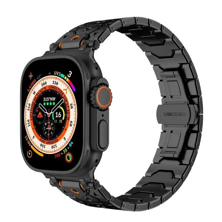 Octagonal Stainless Steel  Watch, For Apple Watch 46mm / 49mm / 45mm / 44mm