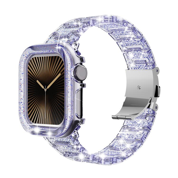 Chameleon PC Case Epoxy Resin Watch Band, For Apple Watch Series 10 46mm, For Apple Watch Series 10 42mm, For Apple Watch 44mm / 45mm, For Apple Watch 40mm / 41mm, For Apple Watch 49mm