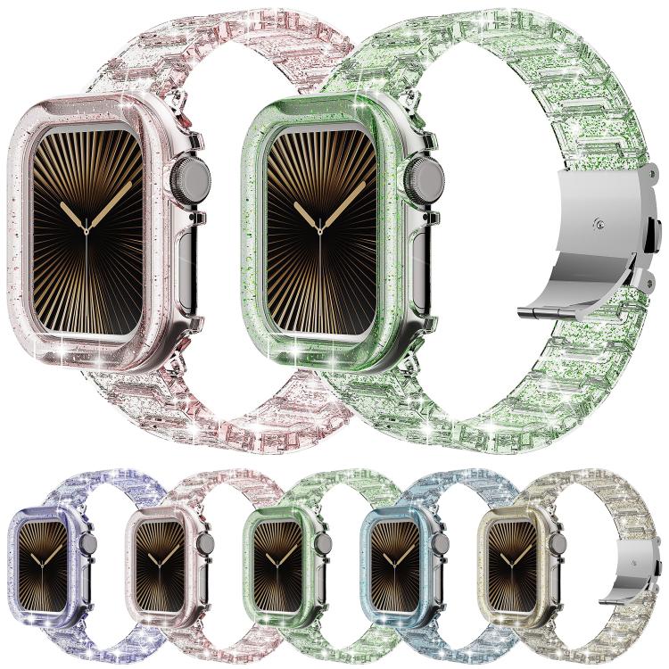 Chameleon PC Case Epoxy Resin Watch Band, For Apple Watch Series 10 46mm, For Apple Watch Series 10 42mm, For Apple Watch 44mm / 45mm, For Apple Watch 40mm / 41mm, For Apple Watch 49mm