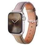 Square Buckle Litchi Texture Genuine Leather Watch Band, For Apple Watch 46mm / 49mm / 45mm / 44mm, For Apple Watch 42mm / 41mm / 40mm / 38mm