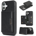 Kalebol Strong MagSafe Magnetic Two-Fold Card Bag Leather Phone Case, For iPhone 17 Pro Max, For iPhone 17 Pro, For iPhone 17, For iPhone Air