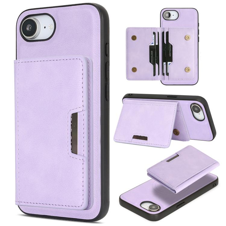 Kalebol Strong MagSafe Magnetic Two-Fold Card Bag Leather Phone Case, For iPhone Fold, For iPhone 18 Pro, For iPhone 18 Pro Max, For iPhone 17 Pro Max, For iPhone 17 Pro, For iPhone 17, For iPhone Air, For iPhone 17e / 16e