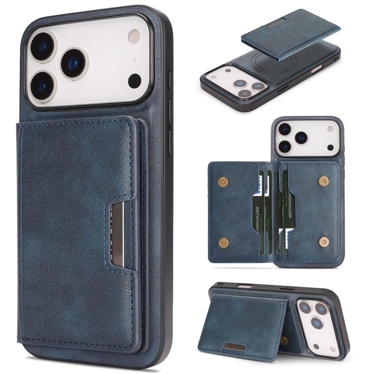 Kalebol Strong MagSafe Magnetic Two-Fold Card Bag Leather Phone Case, For iPhone Fold, For iPhone 18 Pro, For iPhone 18 Pro Max, For iPhone 17 Pro Max, For iPhone 17 Pro, For iPhone 17, For iPhone Air, For iPhone 17e / 16e