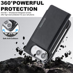 Kalebol Strong MagSafe Magnetic Two-Fold Card Bag Leather Phone Case, For iPhone Fold, For iPhone 18 Pro, For iPhone 18 Pro Max, For iPhone 17 Pro Max, For iPhone 17 Pro, For iPhone 17, For iPhone Air, For iPhone 17e / 16e