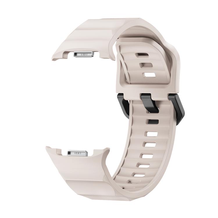 Wave Black Buckle Silicone Watch Band, For Samsung Galaxy Watch8 / Watch8 Classic