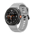 Wave Black Buckle Silicone Watch Band, For Samsung Galaxy Watch8 / Watch8 Classic