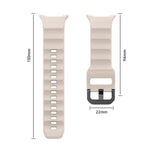 Wave Black Buckle Silicone Watch Band, For Samsung Galaxy Watch8 / Watch8 Classic