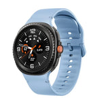 For Samsung Galaxy Watch8 / Watch8 Classic Solid Color Stitched Silicone Watch Band, S, M