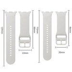 For Samsung Galaxy Watch8 / Watch8 Classic Solid Color Stitched Silicone Watch Band, S, M