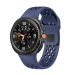 Hole Style Black Reverse Buckle Silicone Watch Band, For Samsung Galaxy Watch8 / Watch8 Classic