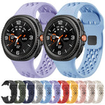 Hole Style Black Reverse Buckle Silicone Watch Band, For Samsung Galaxy Watch8 / Watch8 Classic