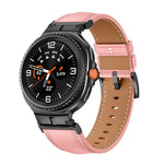 Metal Head Connector Genuine Leather Watch Band, For Samsung Galaxy Watch8 / Watch8 Classic