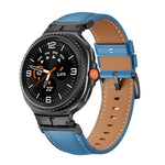 Metal Head Connector Genuine Leather Watch Band, For Samsung Galaxy Watch8 / Watch8 Classic