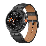 Metal Head Connector Genuine Leather Watch Band, For Samsung Galaxy Watch8 / Watch8 Classic