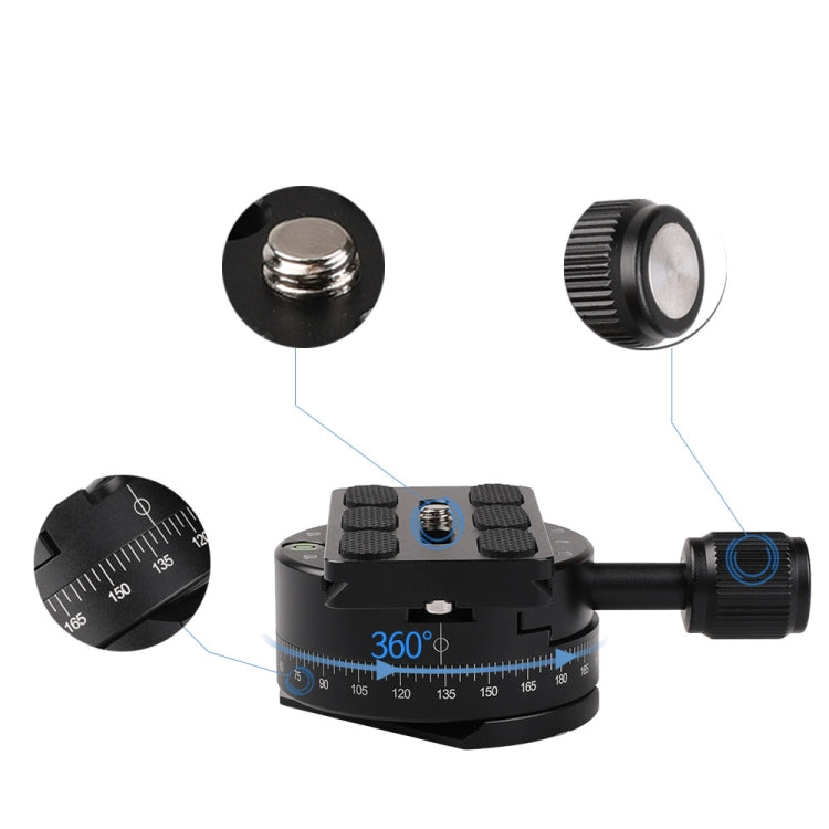 X-64 Professional Camera Tripod Monopod Panoramic Panorama Head with Quick Release Plate, X-64
