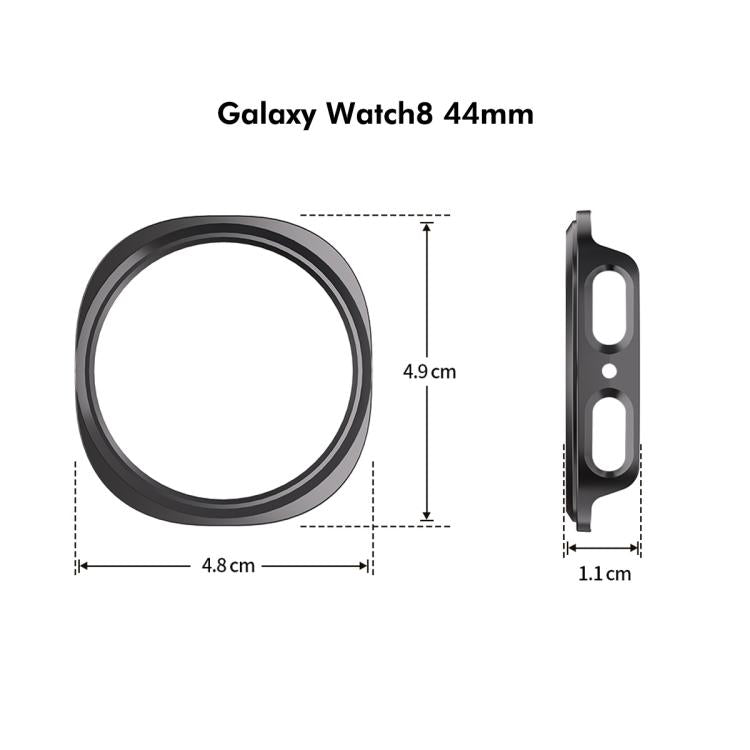 ENKAY Hat-Prince Full Coverage Tempered Glass Film Integrated PC Watch Case, For Samsung Galaxy Watch8 44mm, For Samsung Galaxy Watch8 40mm